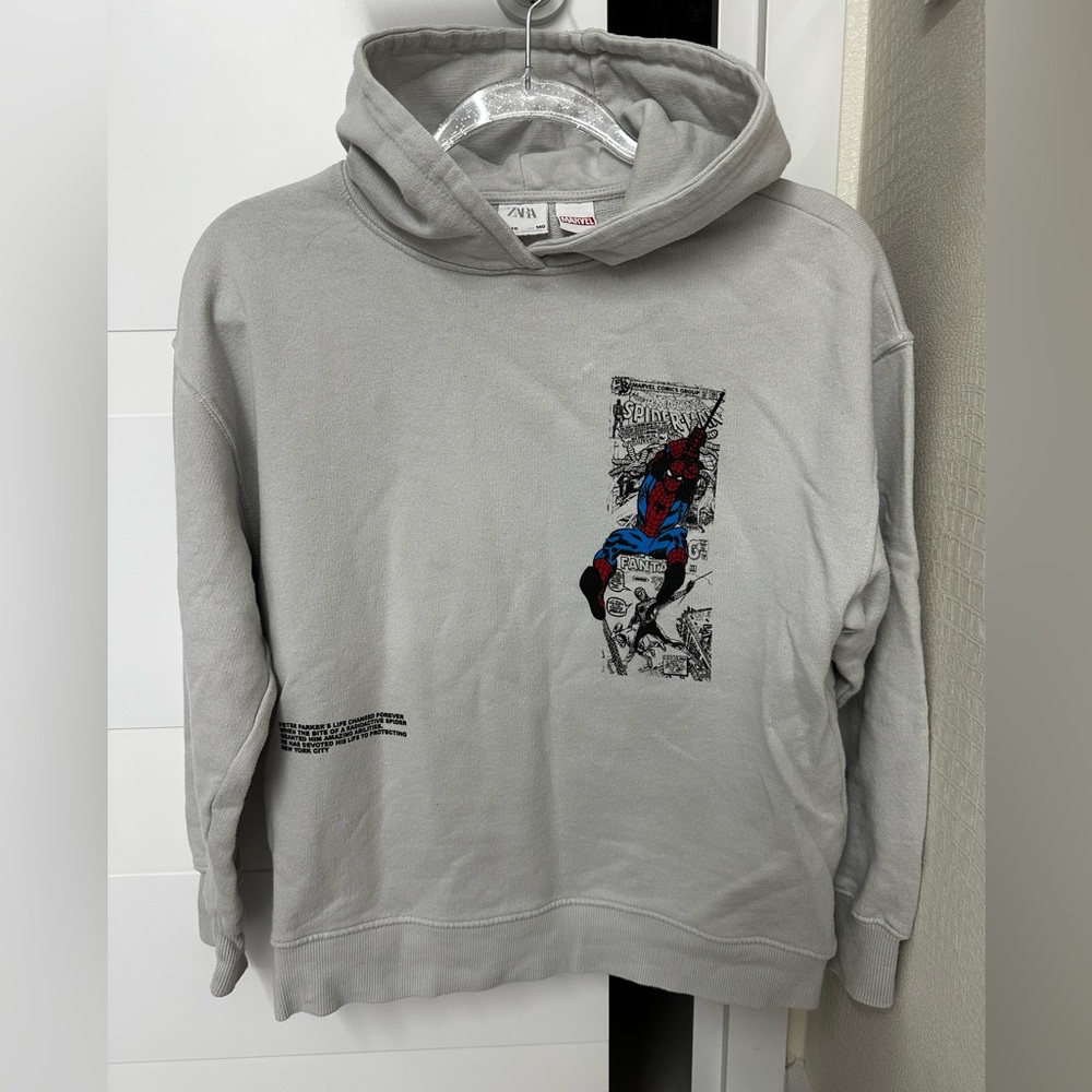 Zara Gray Hoodie with Colorful Graphic